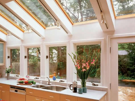 Add beautiful natural light to your room or kitchen with Velux Skylights